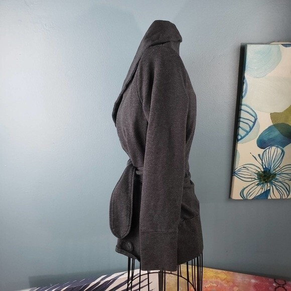 The North face women's cotton gray/grey wrap jacket size Small S/P - Picture 7 of 8